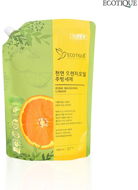 에코띠끄 오렌지오일 주방세제 리필, 1L, 1개