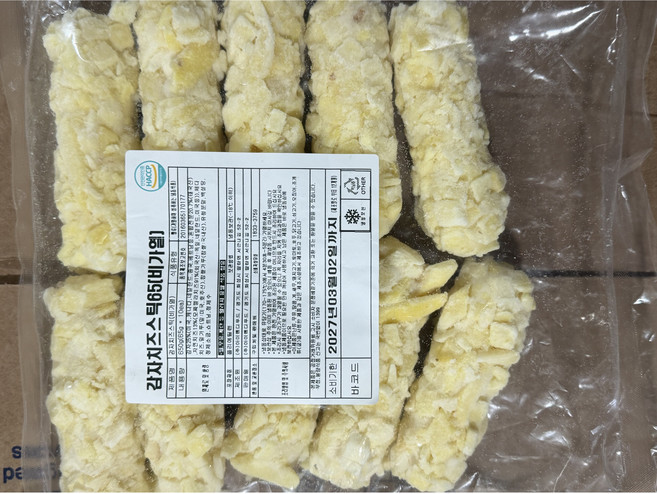 감자 모짜 치즈스틱 650g 업소용 식자재, 1개