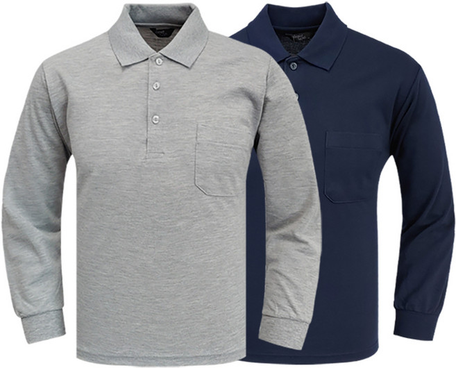 1+1 나인앤나인 30수 PKG 긴팔 카라티 작업복 단체복 데일리룩 봄가을