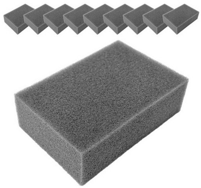 월드크린 미용실 탄탄 스펀지 M, 그레이, 10개