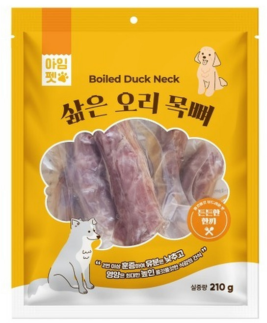 (2개묶음)[아임펫] 삶은 오리 목뼈, 2개, 210g, 기타