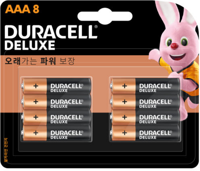 듀라셀 알카라인 건전지 디럭스 AAA 6+2입 (8알), 1개, 8개입