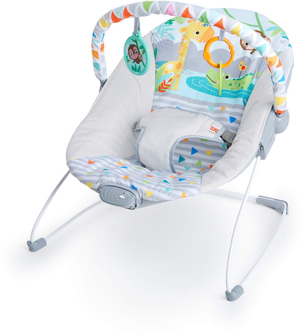 브라이트 스타츠 (Bright Starts) 사파리 팬 바이 브레이팅 바운서 0 개월 ~ 12204