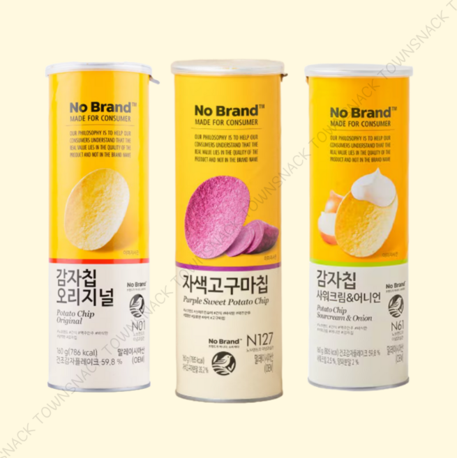 (노브랜드) 감자칩 오리지날+자색고구마칩+감자칩샤워크림 어니언(3종세트), 110g, 6개