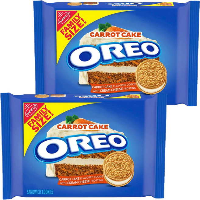 오레오 샌드위치 쿠키 당근 케이크 맛, 2개, 481.9g