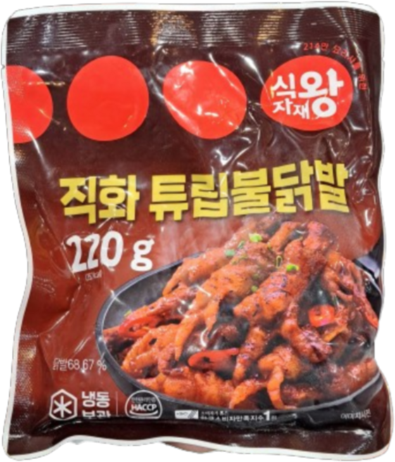 식자재왕 직화 튜립불닭발, 30개, 220g