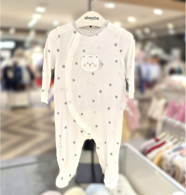 [압소바] 봄50%세일 / 얇은 소재 / 전면 오픈으로 입고 벗기 쉬워요 / 우주복 바디슈트 / 포핑 뱀부 우주복 / AZ110603 / NC구로앙팡스