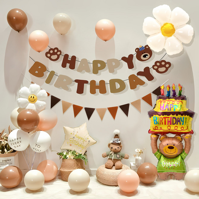 SC FMCG 생일 풍선 세트 생일파티용품 파티 풍선 생일파티세트, 1세트, 믹스컬러 05