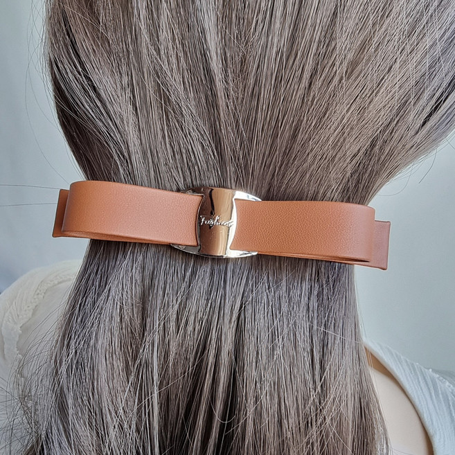 에떼리본 모던레더 버클자동핀(대) 1P 10cm인조가죽자동핀 H125