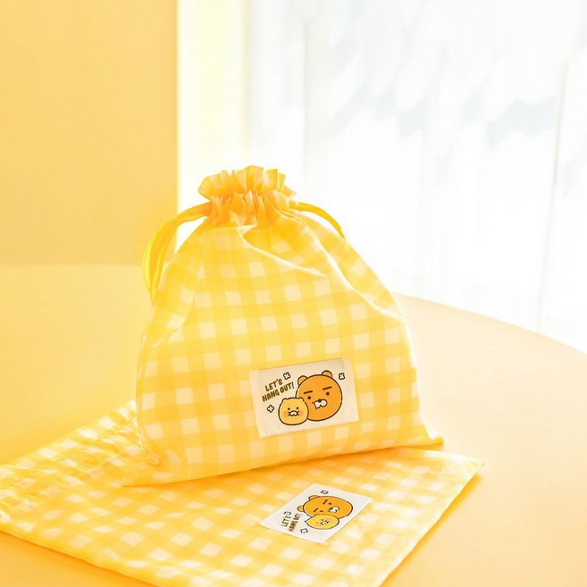 스트링 파우치 카카오프렌즈 끈주머니 보조가방 캐리어 이너백