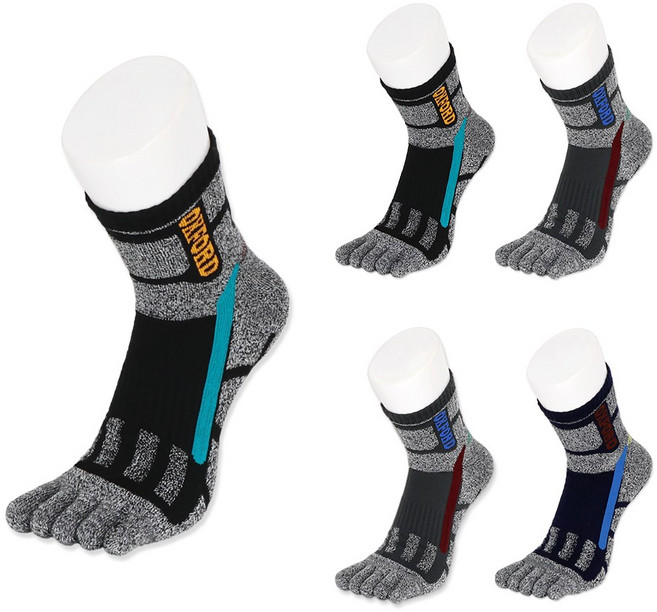 옥스포드 남성용 스포츠 쿠션 단목 발가락양말 5켤레 OF1702AT