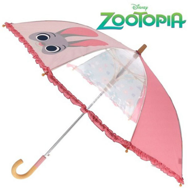 주토피아 53 플라워 주디 에코우드 장우산 핑크 색상 디즈니 캐릭터 어린이 아동 우산