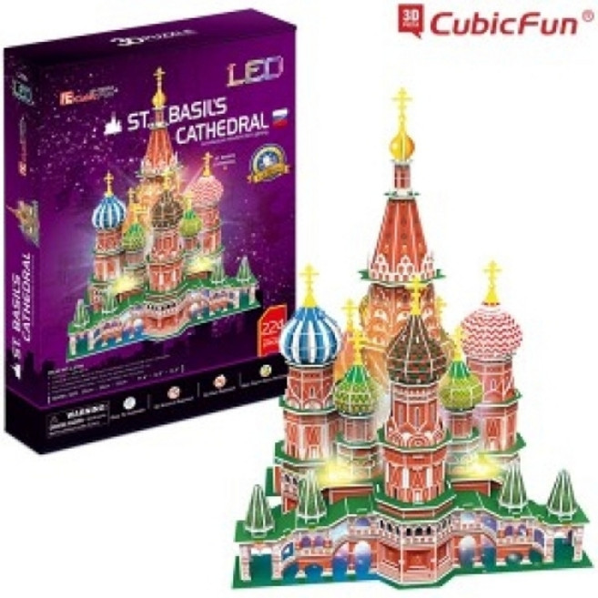 기타 큐빅펀(3D입체퍼즐) 상크트바실리 대성당 LED (L519), 단품