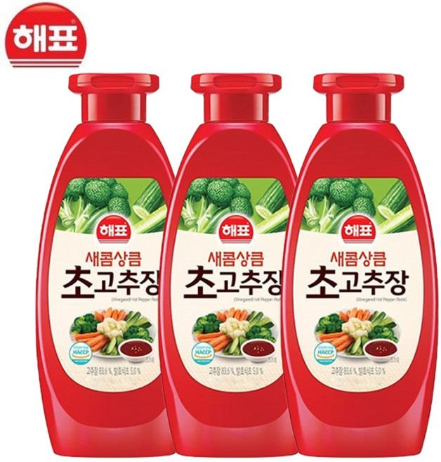 해표 새콤상큼 초고추장, 530g, 3개