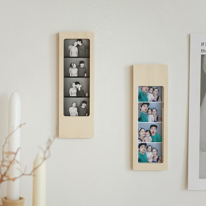 인생네컷 우드 자석액자 프레임 세트, 1세트