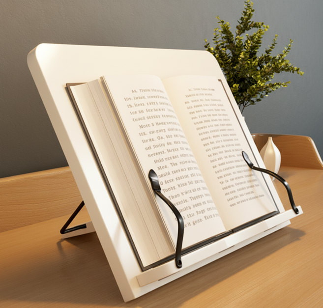 톤앤드 모던심플 각도조절 독서대, 화이트