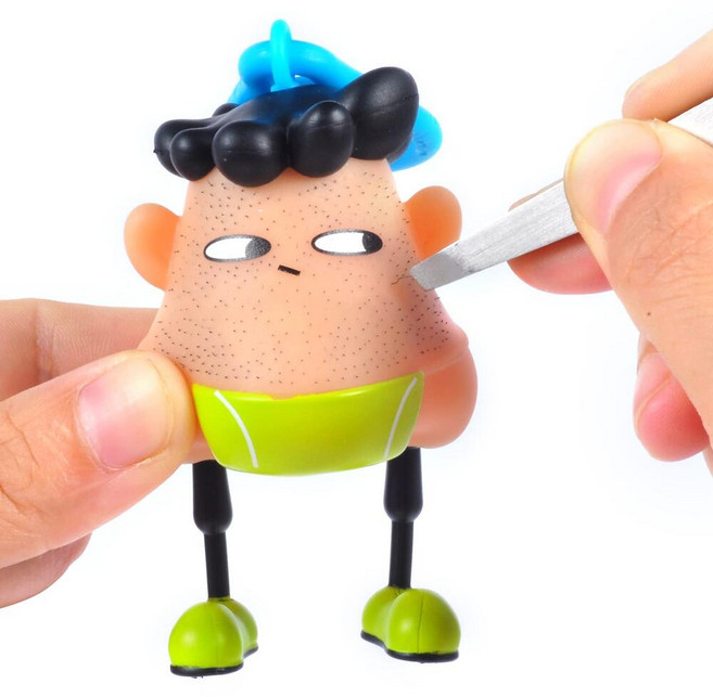 Fidget Toys 털뽑는인형 수염뽑기인형 털뽑기장난감 스트레스해소 가방키링 강박증완화, Peekaboo, 1개