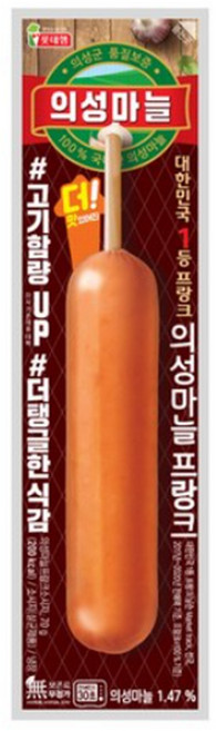 롯데 의성마늘 프랑크, 70g, 4개
