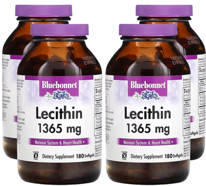 블루보넷 뉴트리션 레시틴 1 365mg 소프트젤 180정, 4개 - 쿠팡