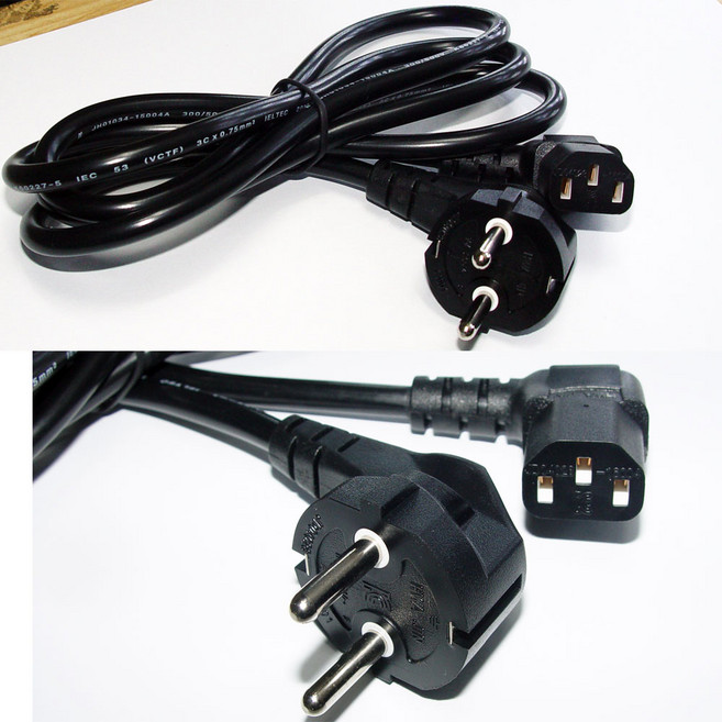 국산 AC 220V 전원케이블 2구 ㄱ3구 8자 크로바 연장 ㄱ꺽임 캡코드 엘지 삼성 수입 샤오미 해외직구 TV 가전제품 컴퓨터 프린터 연결 전원 코드 선 전원케이블, 꺽인전원선1.5M, 1개