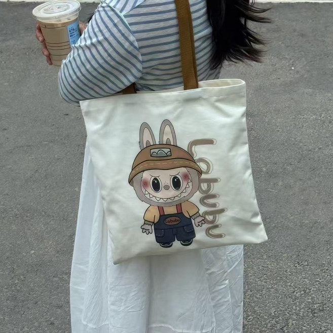 투셀엔 캐릭터 여성 에코백 일상생활 숄더백