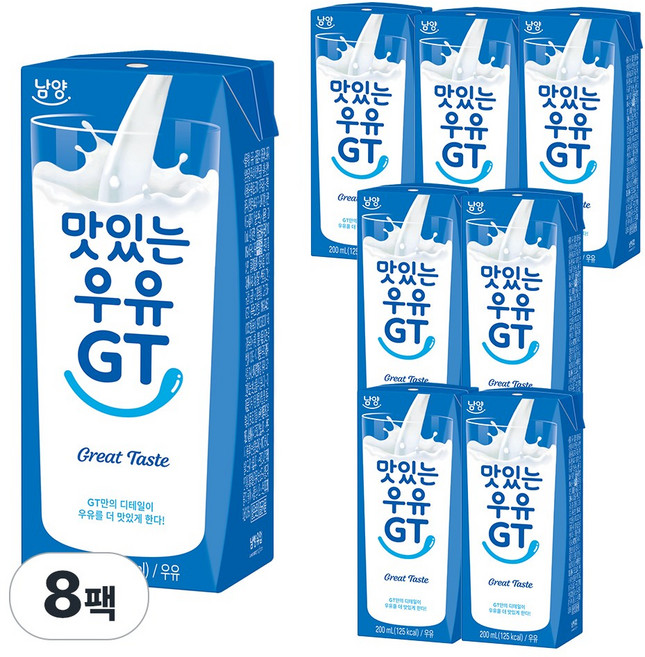 맛있는우유GT, 200ml, 8팩