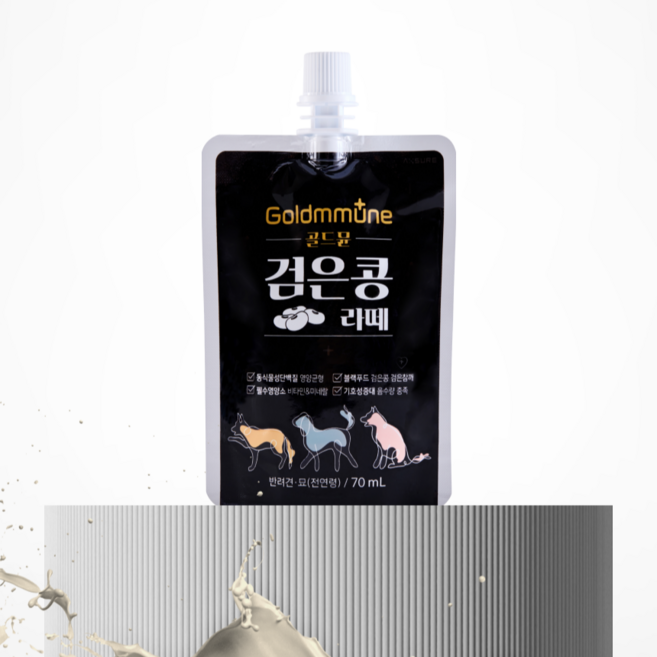 골드뮨 검은콩라떼 70ml 10입 반려동물 두유 강아지 고양이 펫밀크, 10개, 검은콩두유