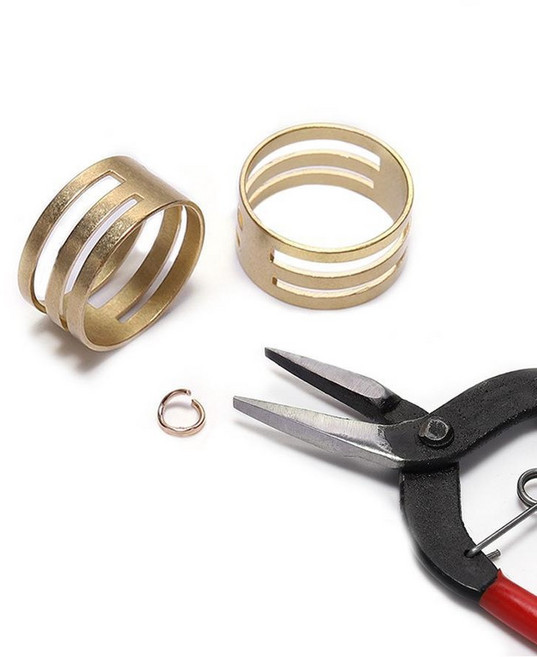 비아워게스트 목걸이 팔찌 발찌 공예 보수 부자재 오링반지 1.9 x 1.7 cm, 브론즈, 1개