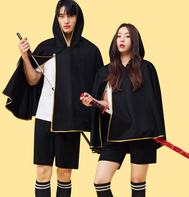 체육대회 반티 클로버 마법 망토 반바지세트 BT-503-26033 할로윈 케이프 망토