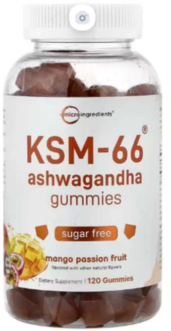 Micro Ingredients KSM-66 아슈와간다 망고 패션프루트 구미젤리 120개, Micro Ingredients 마이크로 인그리디언츠, - 쿠팡