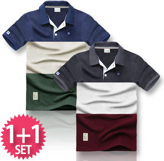 블루포스 스퍼쿨 반팔 카라티 1+1 세트 [2장 묶음] 남자 티셔츠 남성 반팔티 단체티 남녀공용 커플티 여름 골프티 [국내생산]