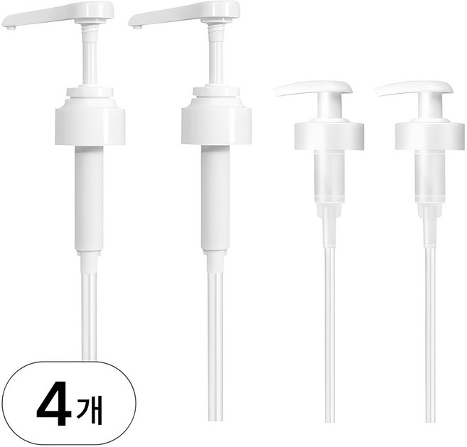 4개 세트 범용 소스 펌프 누르는 펌핑 뚜껑 디스펜서 노즐 헤드 다용도 호환 오일 병 시럽 카페 주방 양념 굴소스 진공 펌핑기, R79141W(4개입, 1세트, 화이트