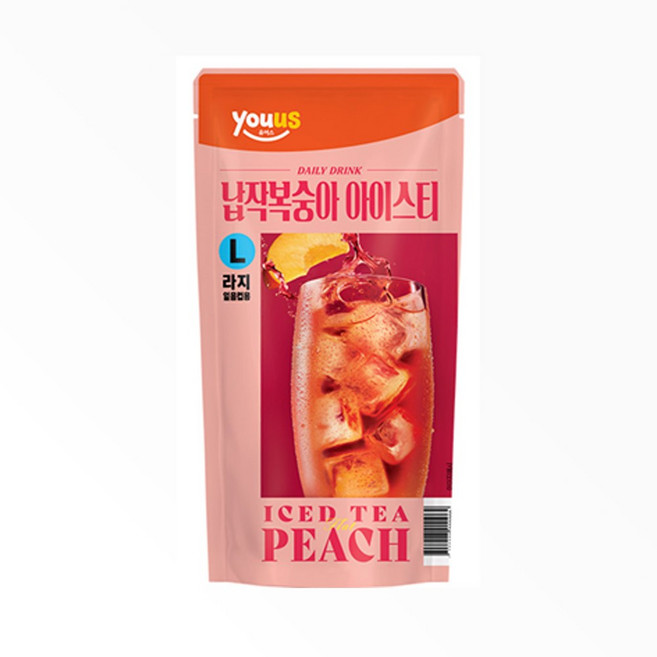 유어스 납작복숭아 아이스티, 24개, 340ml