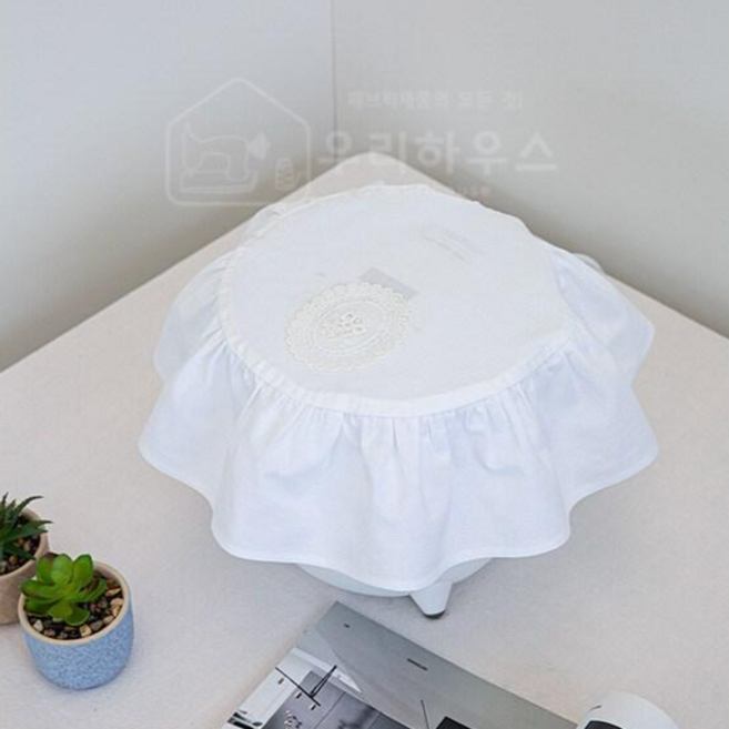 우리하우스 심플 원형 타원형 밥솥 덮개 커버 에어프라이어 덮개 커버