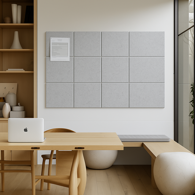 홈앤힐링 벽 방음재 흡음재 접착식 실내용 10T, 12개, 코지 그레이