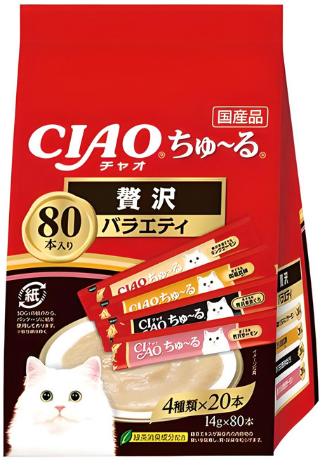 챠오츄르 버라이어티 짜먹는 간식 80p, 제이타크, 1.12kg, 1개
