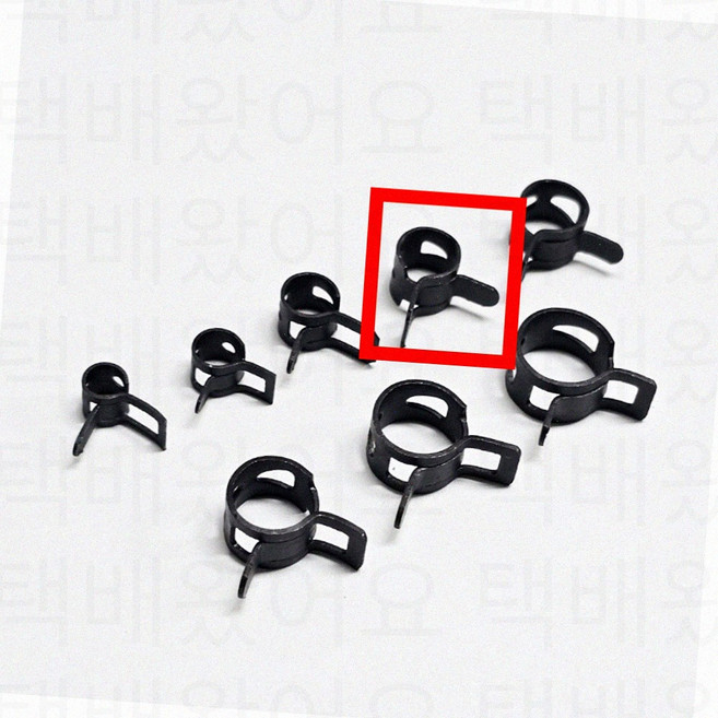 5mm-12mm 호스 배관 연결 핀치 클램프 조임 호스밴드 홀더 호수밴드 탄성 집게 튜브 클립, 블랙8MM 15세트