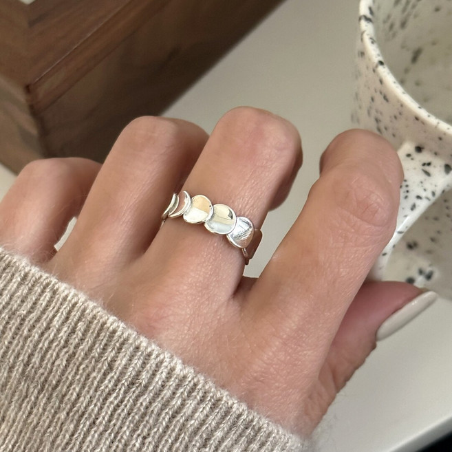 [할인 특가] 커플링 물고기반지 비늘 반지 선물 행운 돈복 검지반지 엄지반지 가족반지 은색 실반지 명품반지