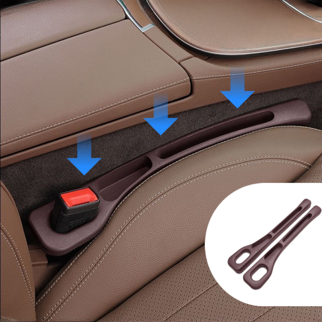 데즐리 차량용 사이드 틈새 수납 좌우세트, 브라운, 2개