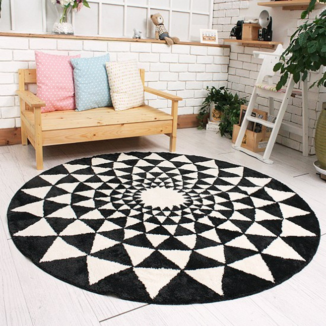 [러그피아]스칸디 원형 카페트 러그 (지름160)