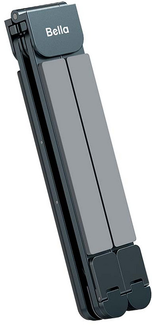 벨라 알루미늄 휴대용 초경량 접이식 노트북 거치대, 다크그레이