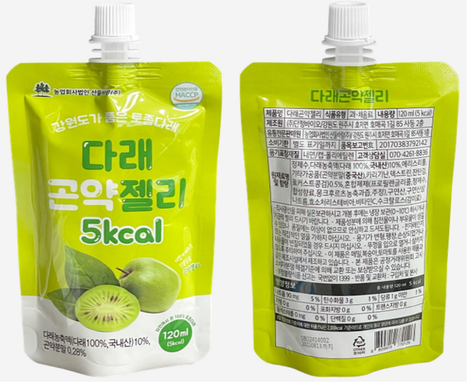 다래 곤약젤리 120ml 박스, 30개