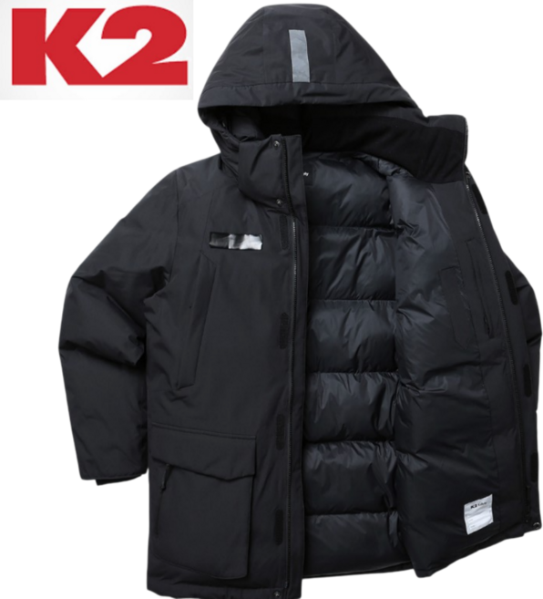 [매장 정품] K2 겨울볼패딩 롱한 기장감 가슴 핸드포켓 동계 겨울패딩 (블랙)