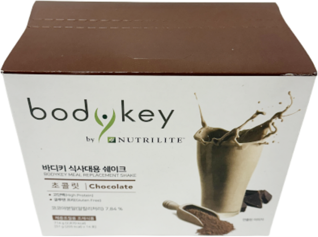 암웨이 Amway 뉴트리라이트 바디키 식사대용 쉐이크 초콜릿 714g (14포), 1개