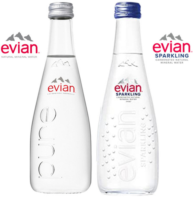 에비앙 로스카 330ml 1병+에비앙 스파클링 330ml 1병 (2병1set), 1세트