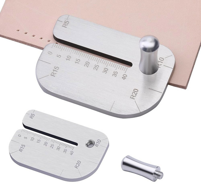 TLKKUE 가죽 스티칭 펀치 보조판 가죽 작업 도구 프롱 펀치 가죽 공예 도구 액세서리 스테인리스 스틸 클로 펀치 파트너, 1 Size, 1개