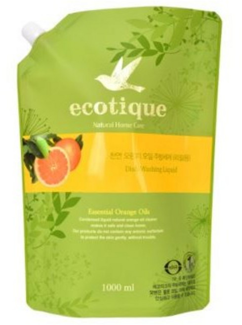 에코띠끄 오렌지오일 주방세제 리필, 1L, 4개
