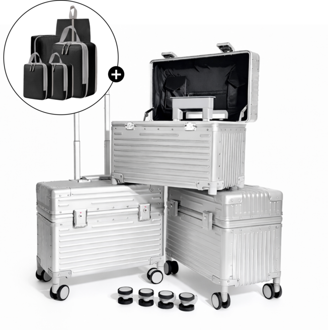 헤임프 위로열리는 기내용 알루미늄 고강도 캐리어