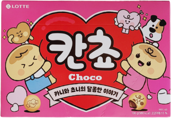 롯데웰푸드 칸쵸 초코, 4개, 196g