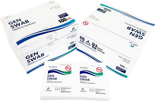 [젠메드] 젠스왑 코튼 알콜스왑, 2개, 100개입